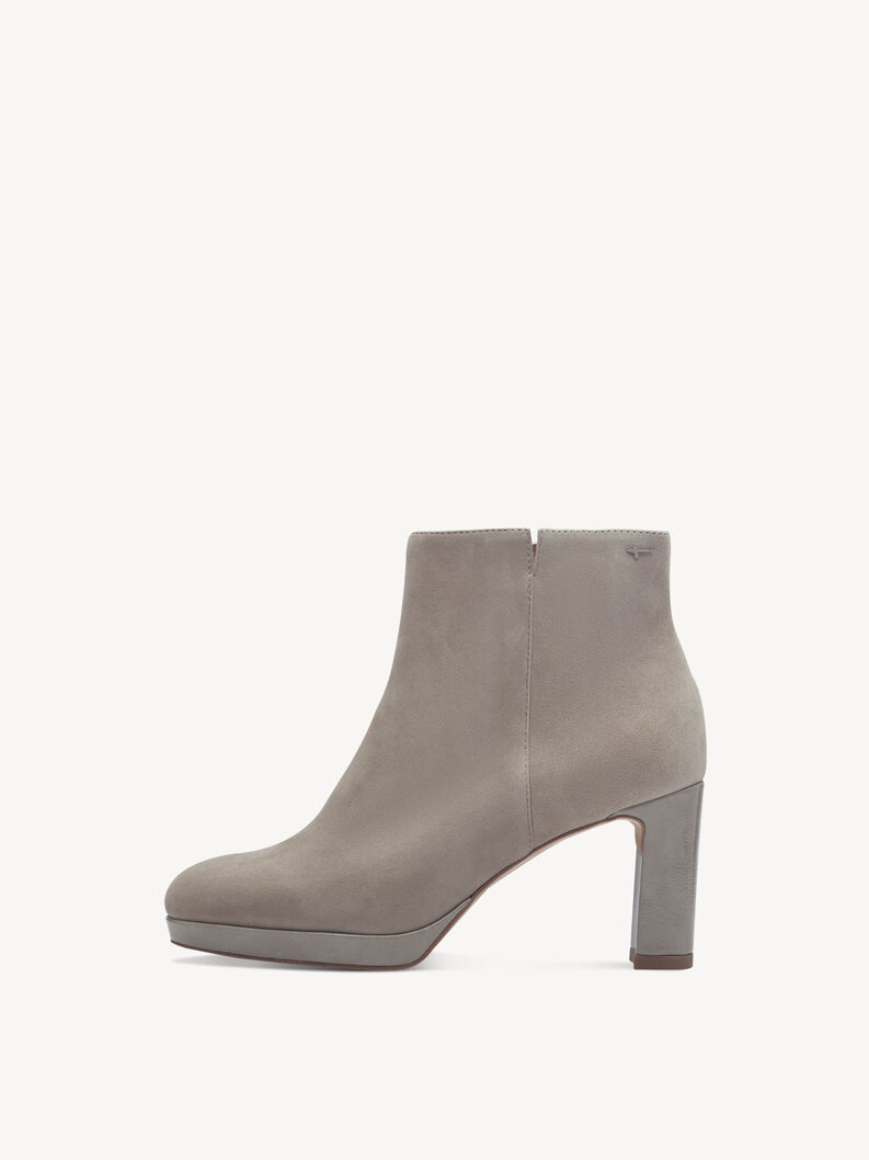 Leather Bootie - grey, GREY, hi-res