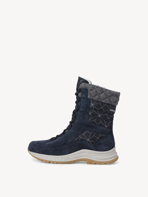 Lace-up ankle boots, NAVY, hi-res