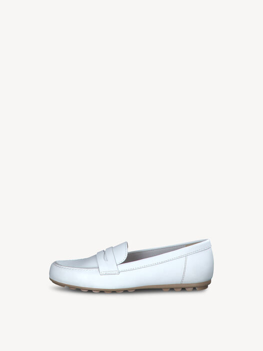 Mocassin, WHITE LEATHER, hi-res