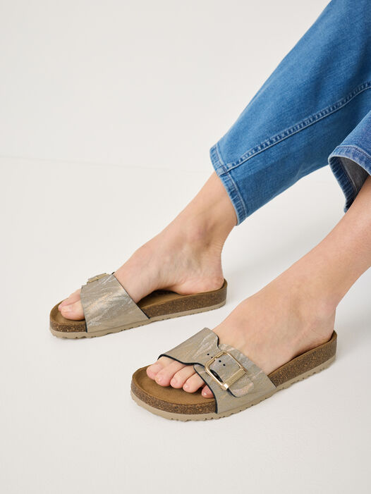 Slipper, LT GOLD STRUCT, hi-res