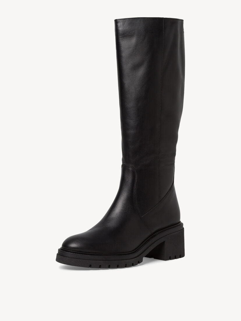 Leren Laarzen - zwart, BLACK, hi-res