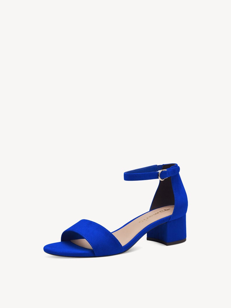 Sandale à talon - bleu, ROYAL BLUE, hi-res