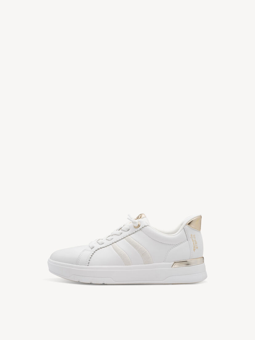 Sneaker - wit, WHITE/GOLD, hi-res