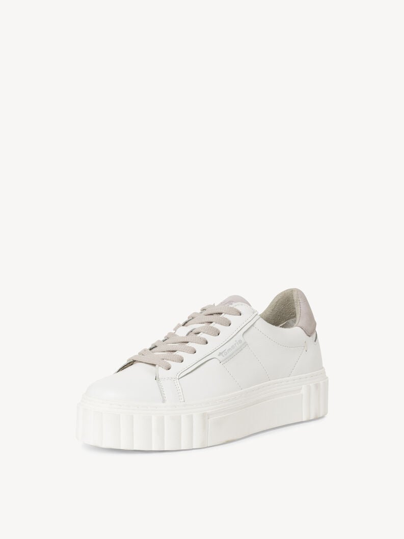 Sneaker - hvid, WHITE LEATHER, hi-res