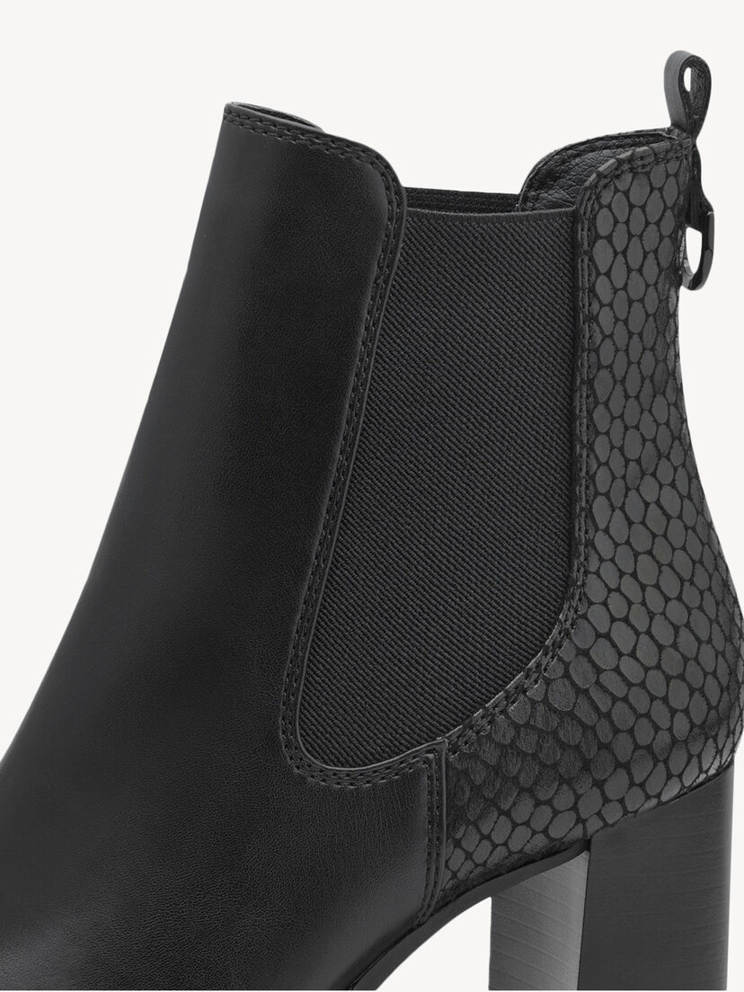 Chelseaboot - zwart, BLACK/STRUCT., hi-res