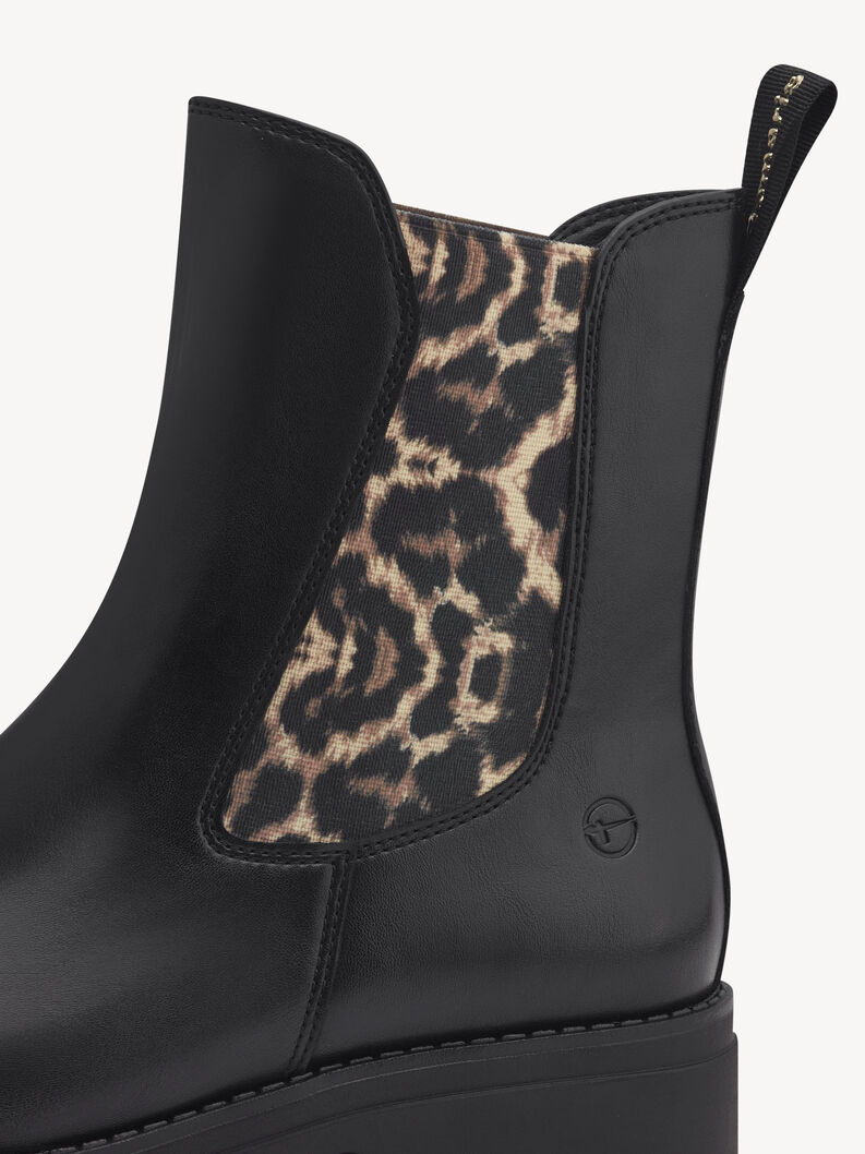 Μπότα τύπου Τσέλσι - μαύρο, BLACK/LEOPARD struc. Patent, hi-res