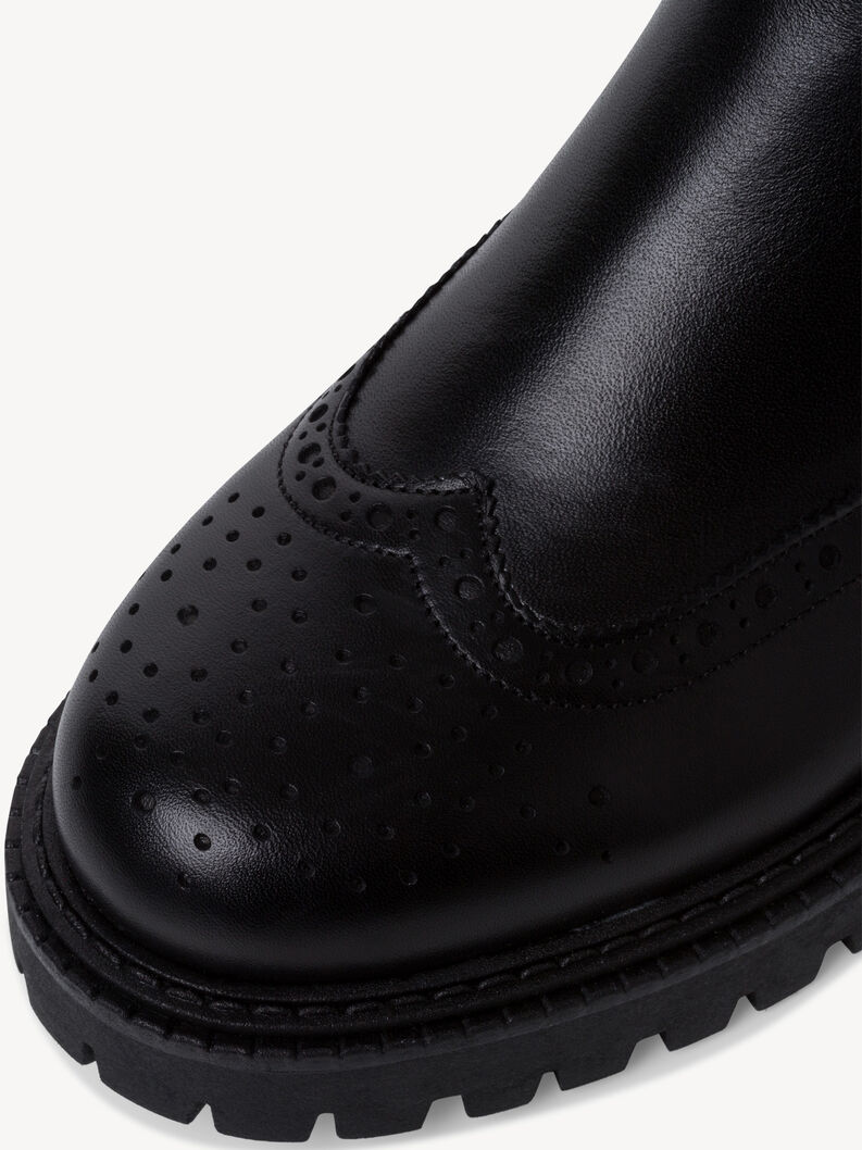 Leder Chelsea Boot - schwarz, BLACK, hi-res