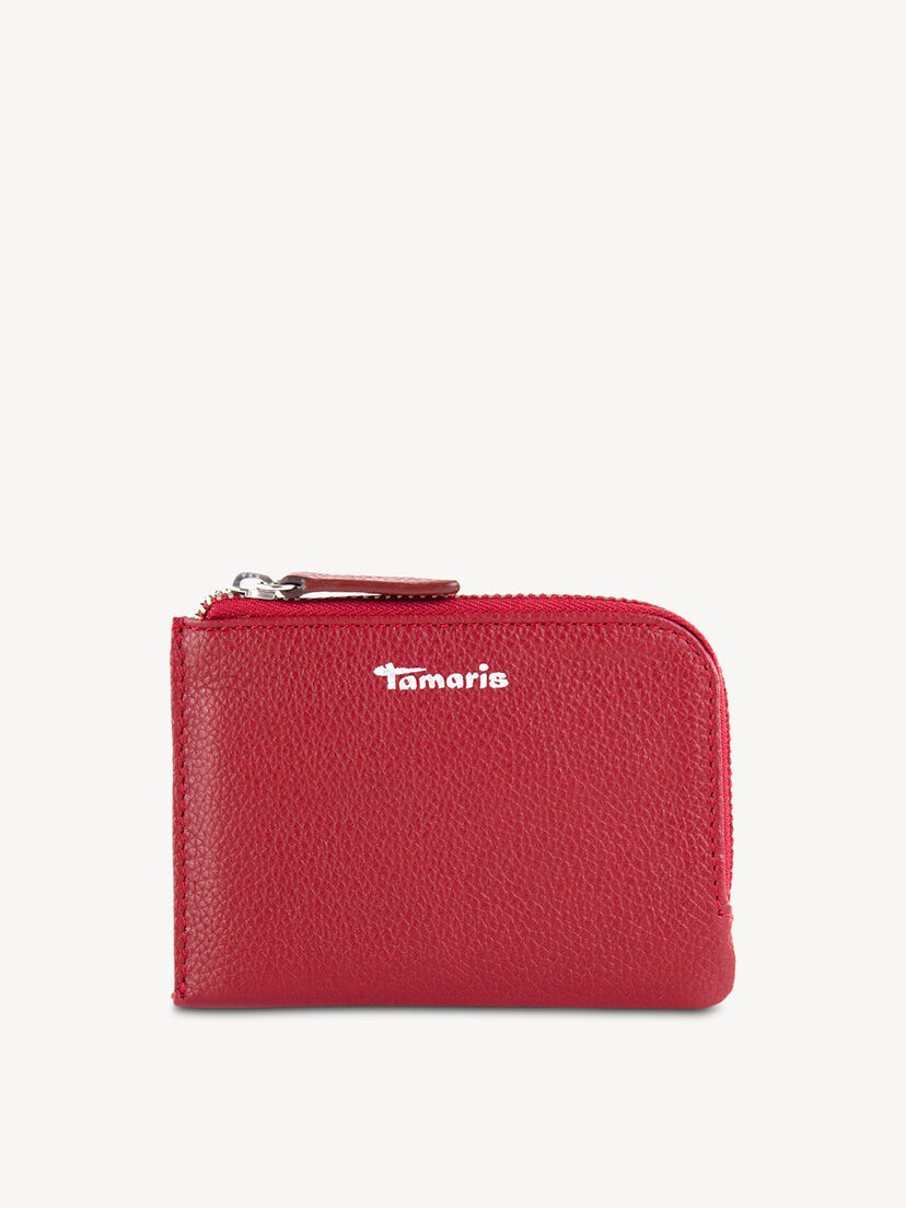 Leren Kreditkartenetui - rood, red, hi-res