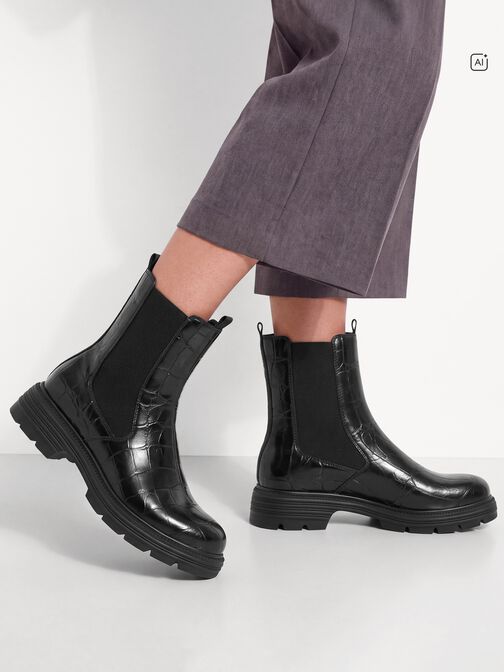 Chelsea boot, BLACK CROCO, hi-res