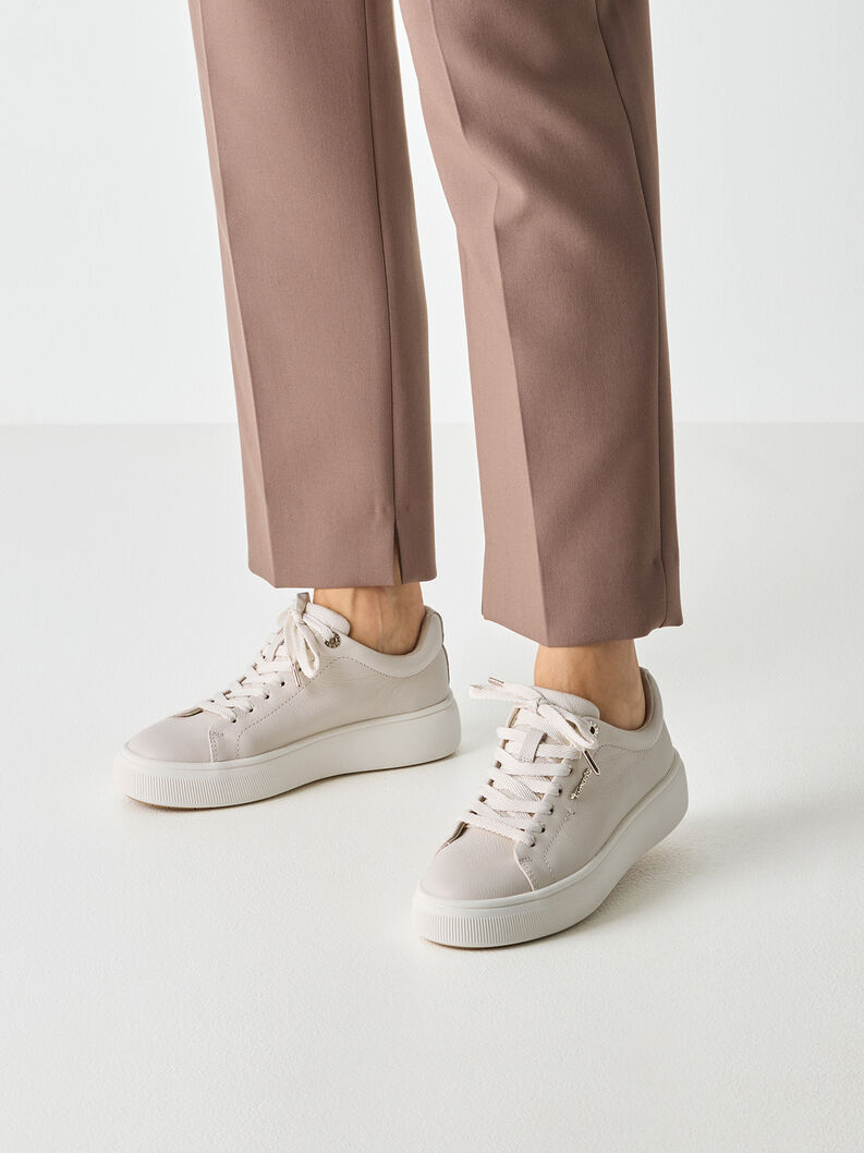 Ledersneaker - beige, IVORY LEATHER, hi-res