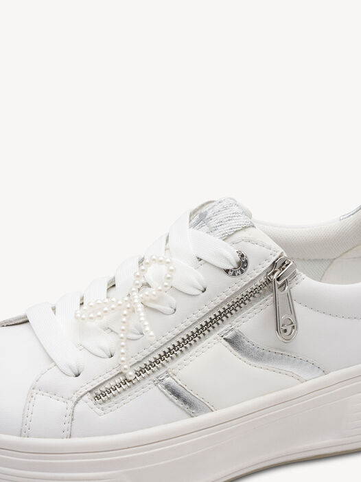 Sneaker, WHITE/SILVER, hi-res