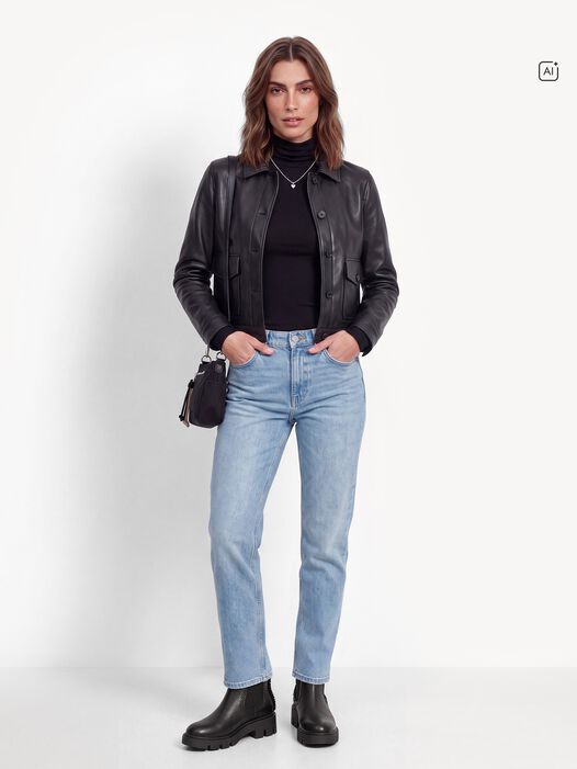 Enkellaarsje, BLACK LEATHER, hi-res