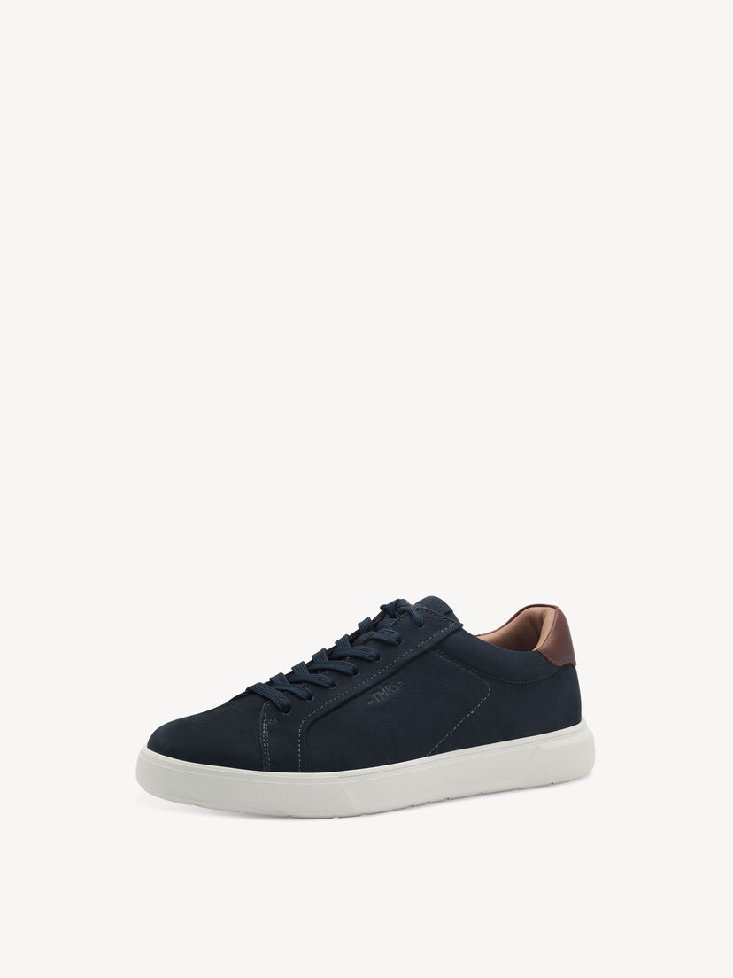 Leren Sneaker - blauw, NAVY, hi-res