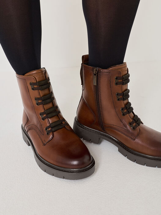 Enkellaarsje, cognac, hi-res