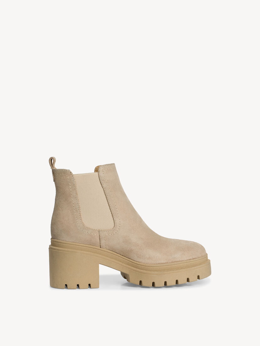 Leren Chelseaboot - beige, CREAM, hi-res