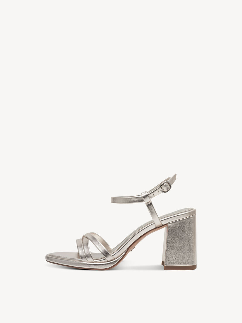 Sandaaltje - metallic, PLATINUM, hi-res