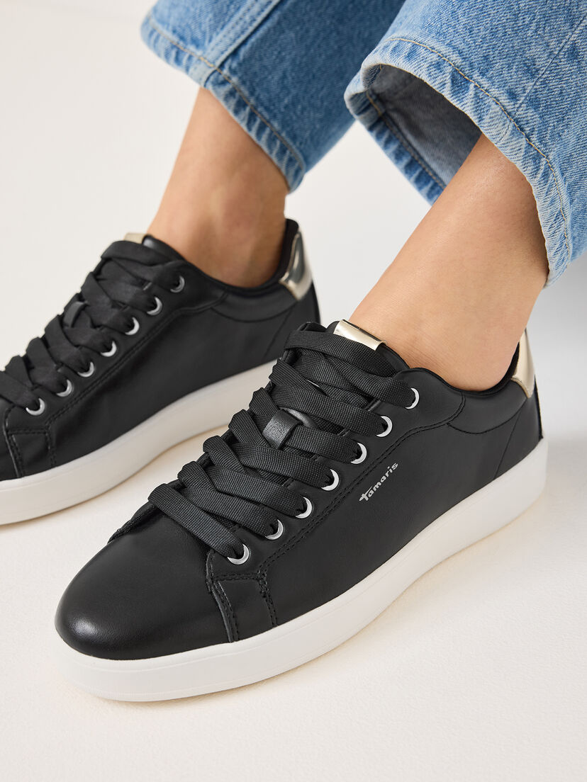 Sneaker - zwart, BLACK/GOLD, hi-res