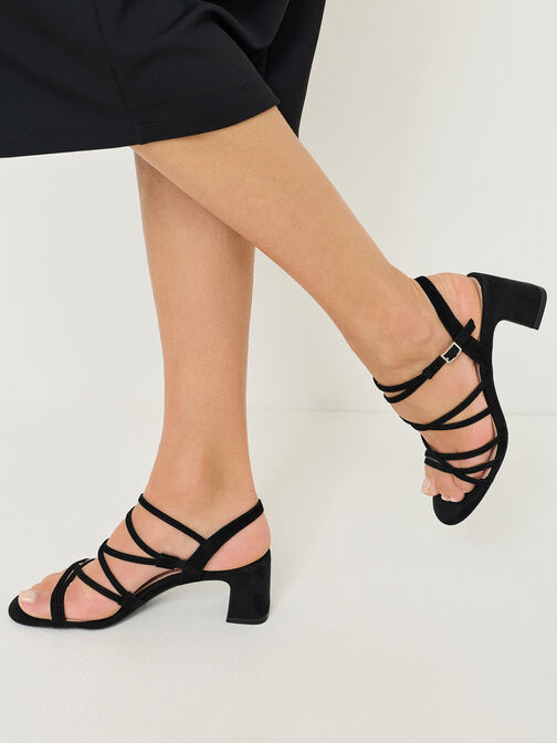 Heeled sandal, BLACK, hi-res
