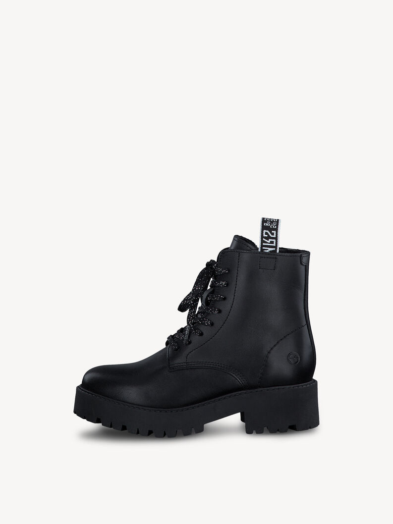 Lederstiefelette - schwarz, BLACK LEATHER, hi-res