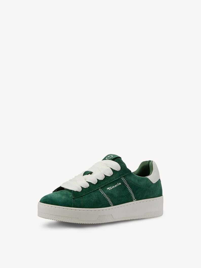 Basket en cuir - vert, GREEN, hi-res