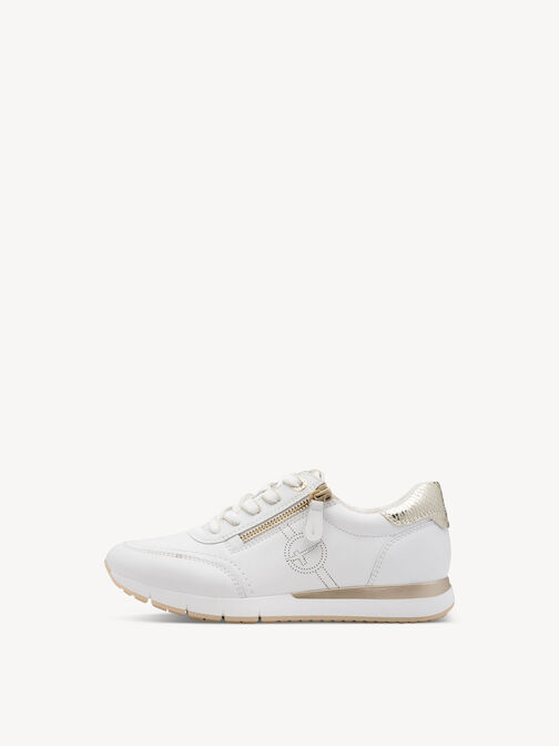 Sneaker, WHITE/GOLD, hi-res