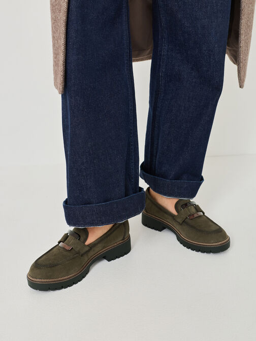 Slipper, OLIVE, hi-res