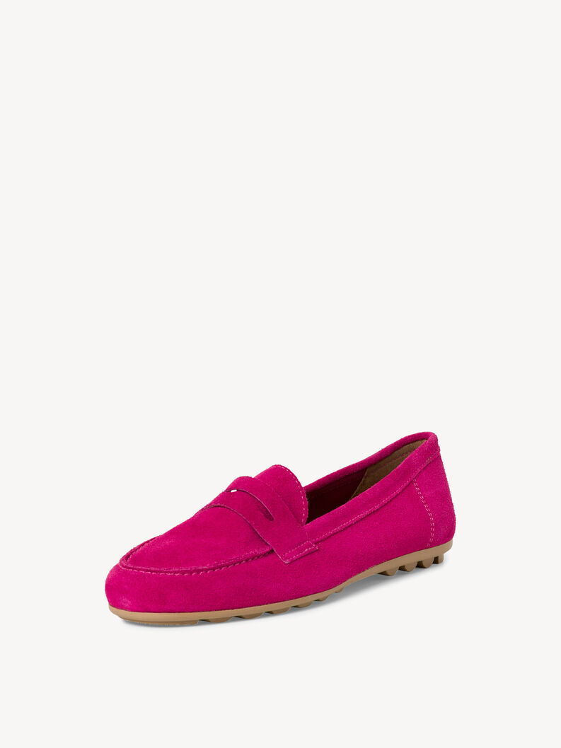 Mocassin en cuir - rose fuchsia, FUXIA, hi-res