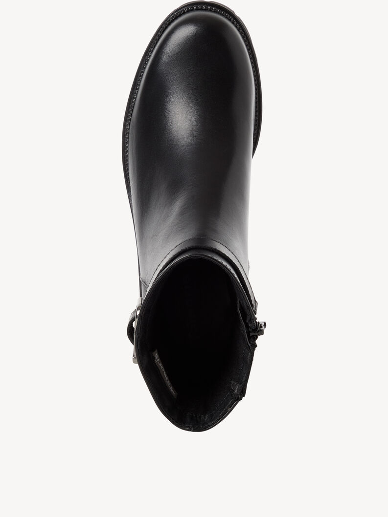 Lederstiefelette - schwarz, BLACK LEATHER, hi-res