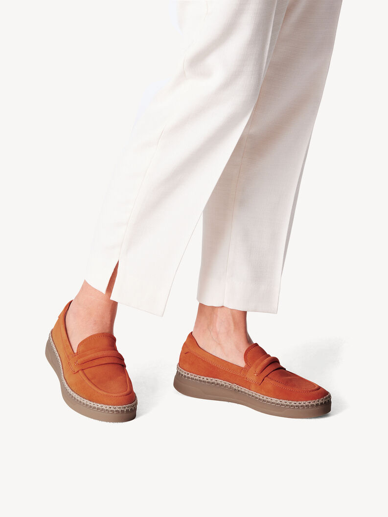 Leather Sneaker - orange, orange, hi-res