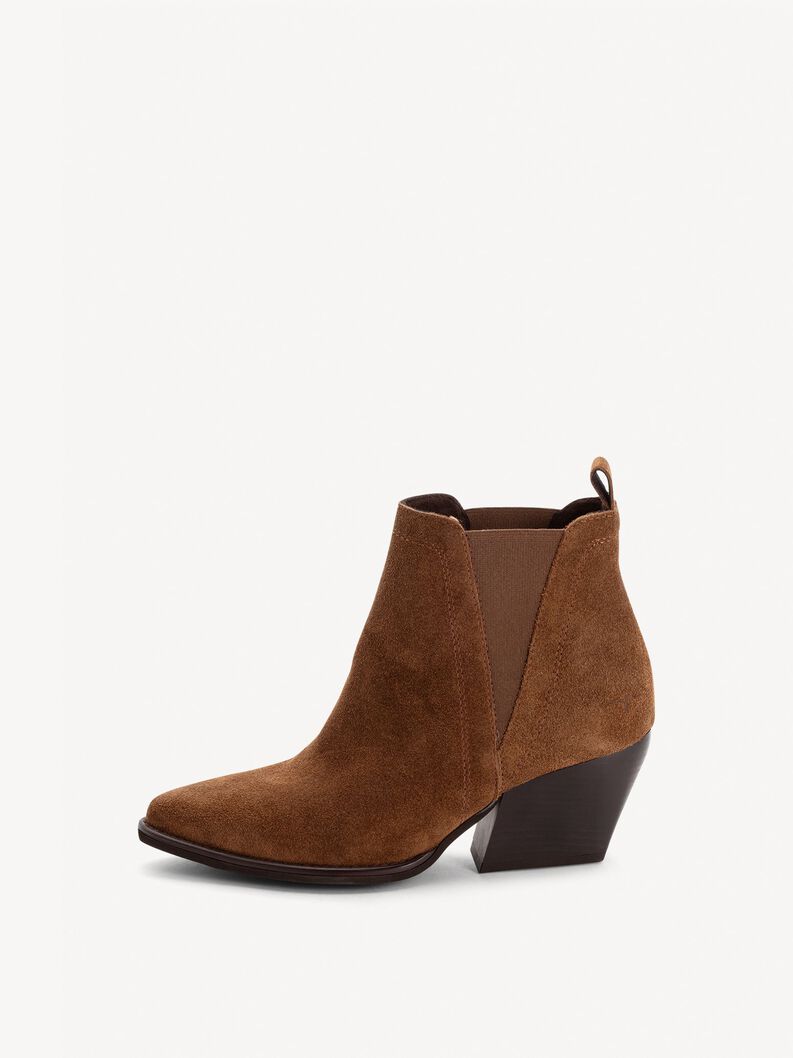 Bottine Chelsea en cuir - marron, BROWN, hi-res