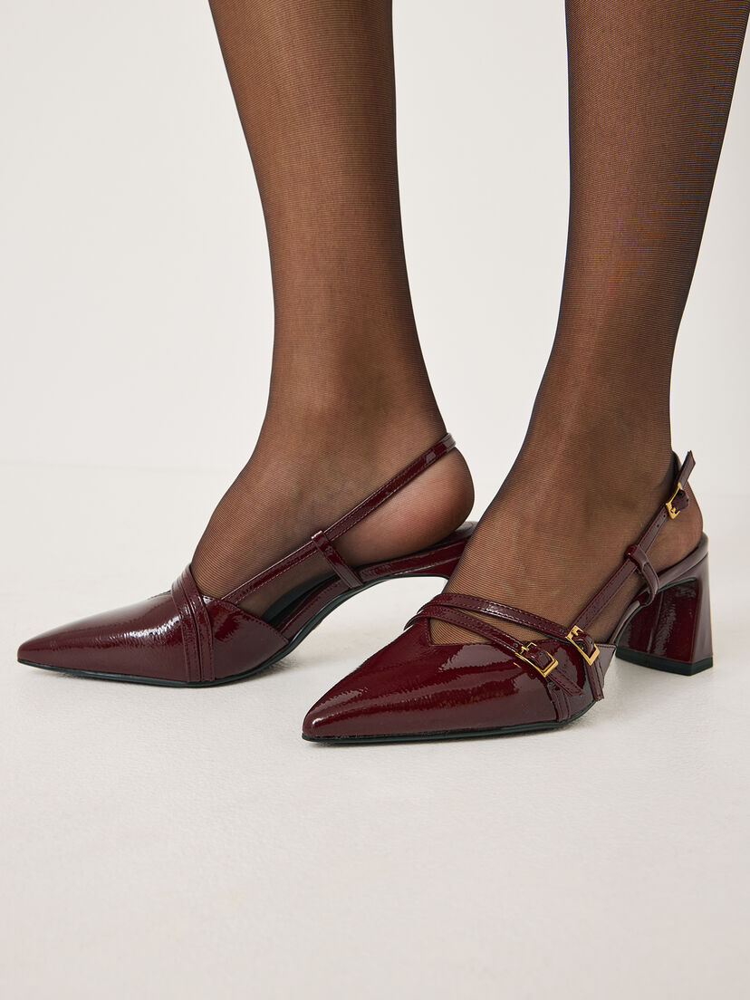 Slingpumps - rood, MERLOT, hi-res