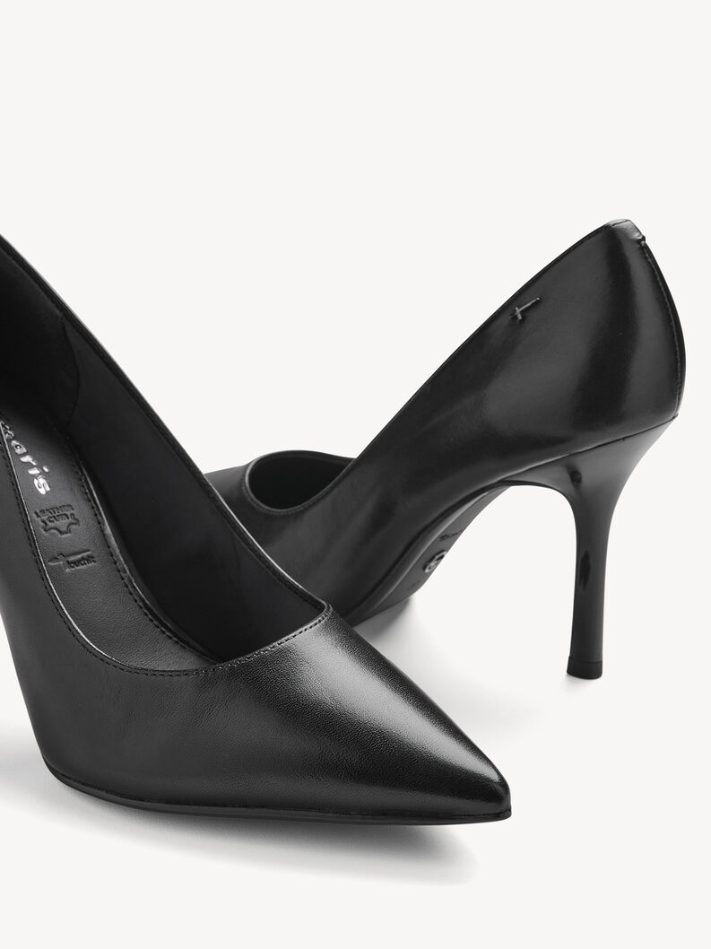 Escarpin en cuir - noir, BLK LEATH. UNI, hi-res