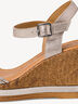 Heeled sandal - beige, CHAMPAGNE MET., hi-res