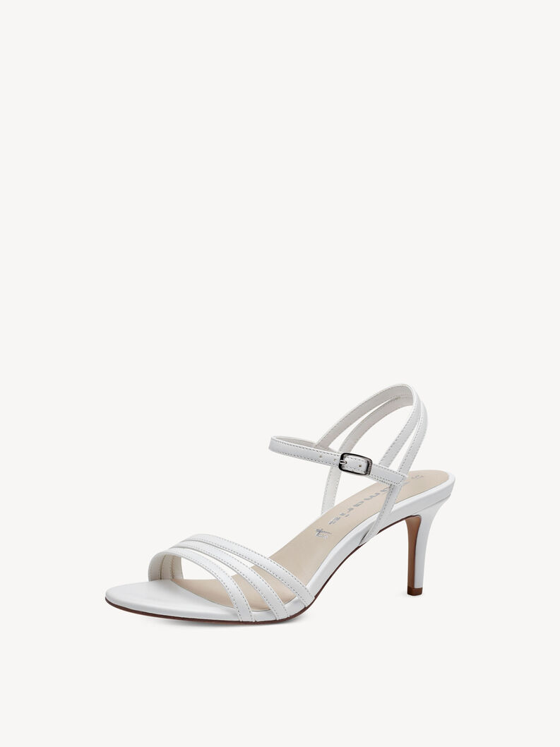 Heeled sandal - white, WHITE MATT, hi-res