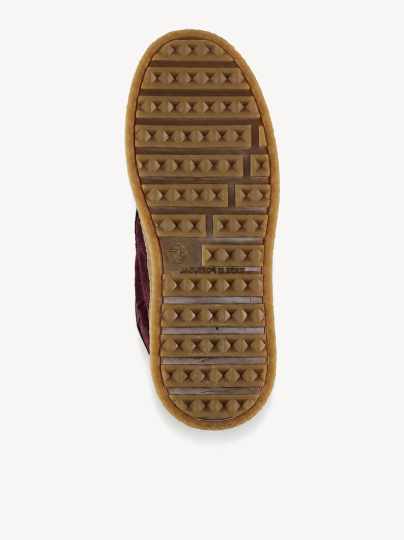 Leather Bootie - red, BORDEAUX, hi-res