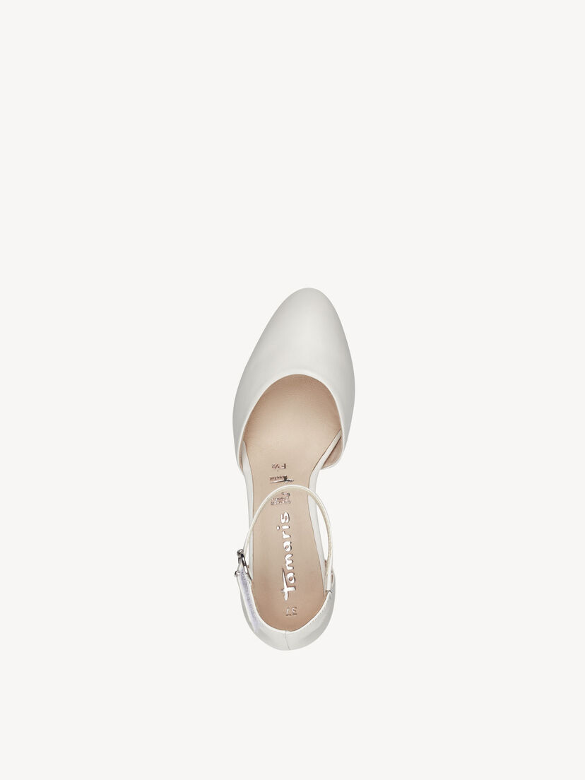 Leren Pumps - wit, WHITE LEATHER, hi-res