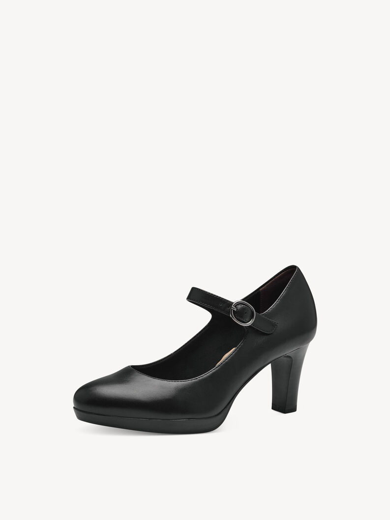 Leather Pumps - black, BLACK, hi-res
