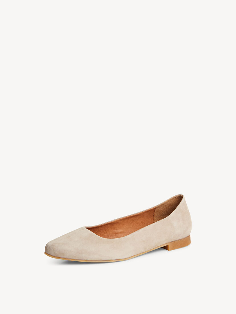 Leren Ballerina - beige, beige, hi-res