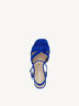 Leather Heeled sandal - blue, ROYAL BLUE, hi-res