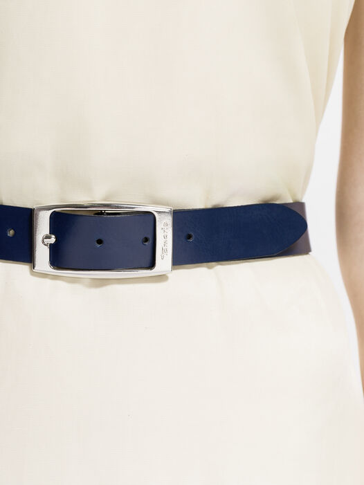 Leren riem, petrol blau, hi-res