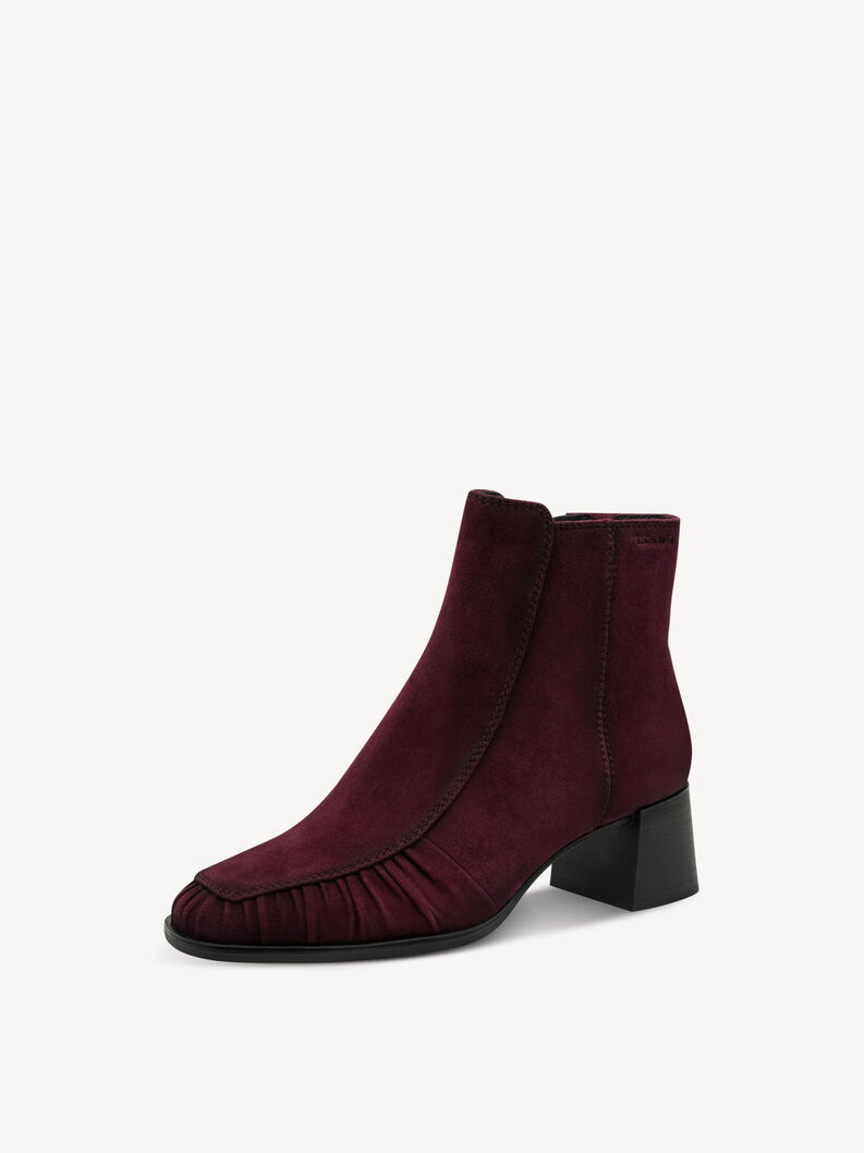 Lederstiefelette - rot, MERLOT, hi-res
