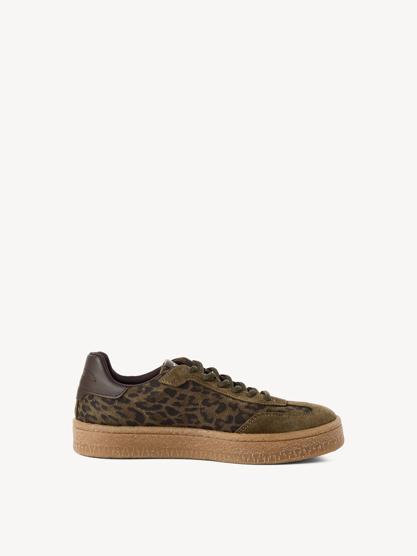 Leren Sneaker - groen, OLIVE LEOPARD, hi-res