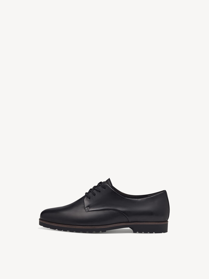 Leren Lage schoen - zwart, BLACK, hi-res