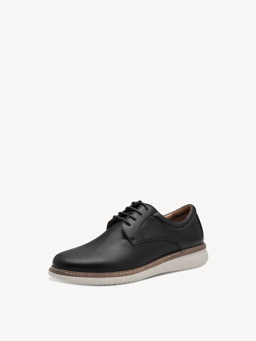 Leren Lage schoen - zwart, BLACK, hi-res
