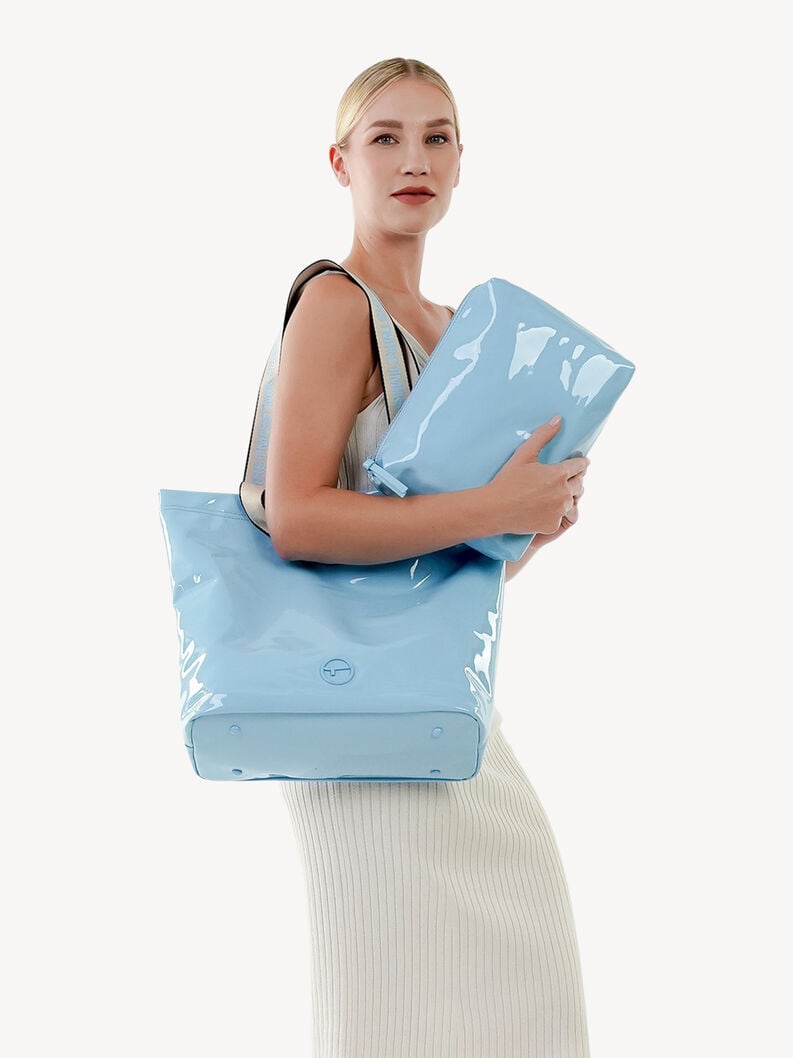 Shopping bag - blue, lightblue, hi-res