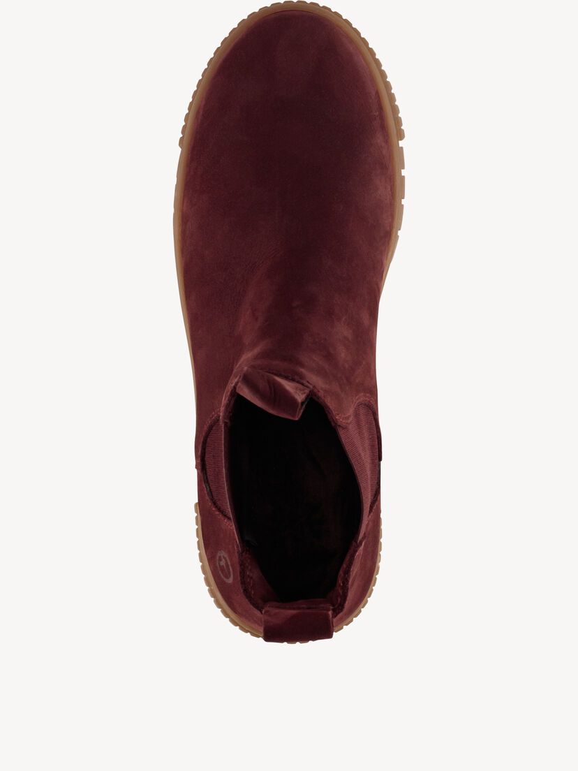 Leren Chelseaboot - rood, BORDEAUX, hi-res