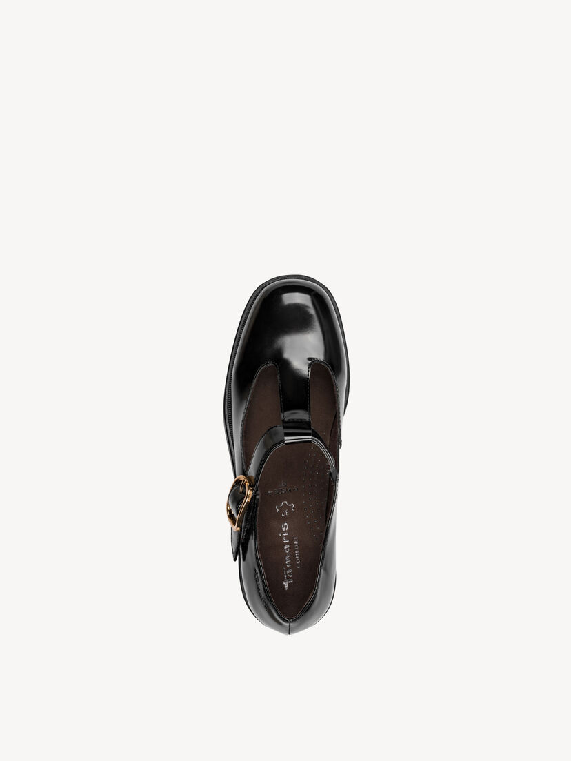 Instappers - zwart, BLACK PATENT, hi-res