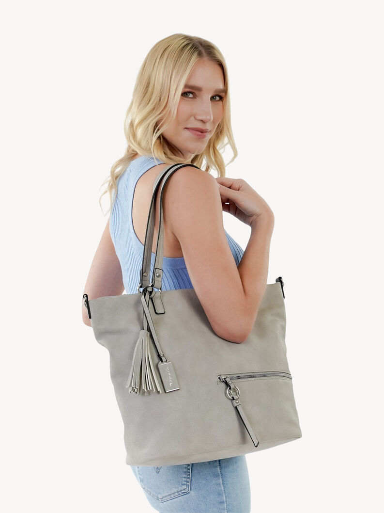Shopping bag - grey, lightgrey, hi-res