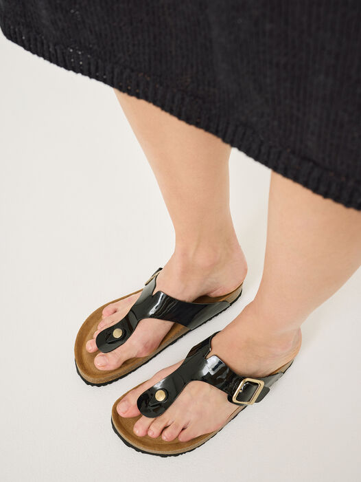 Slipper, BLACK PATENT, hi-res