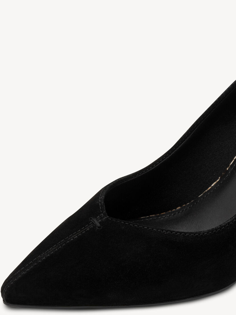 Leren Pumps - zwart, BLACK, hi-res